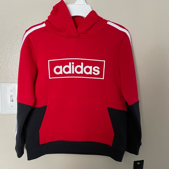 red and black adidas hoodie